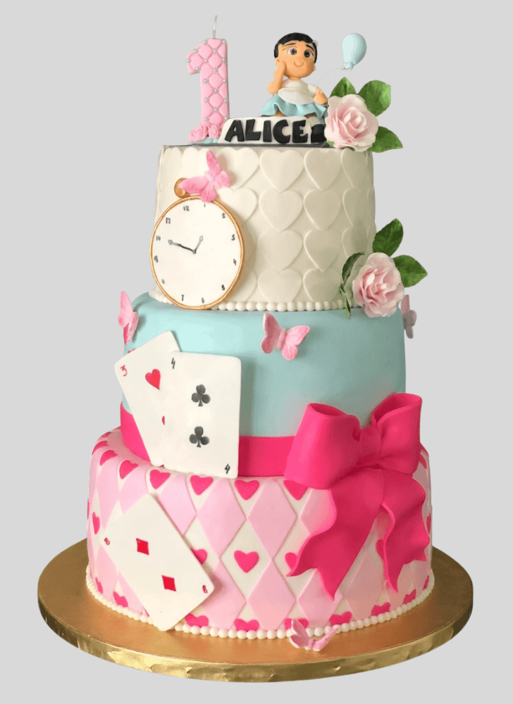 Alluring Alice in Wonderland Cake