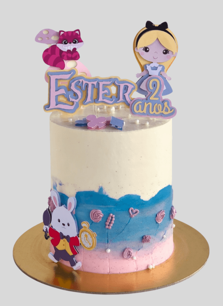 Charming Alice in Wonderland Cake