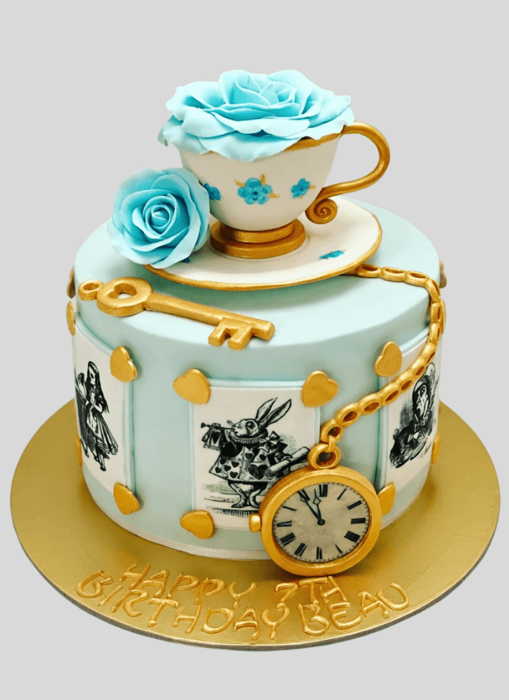 Classy Alice in Wonderland Cake