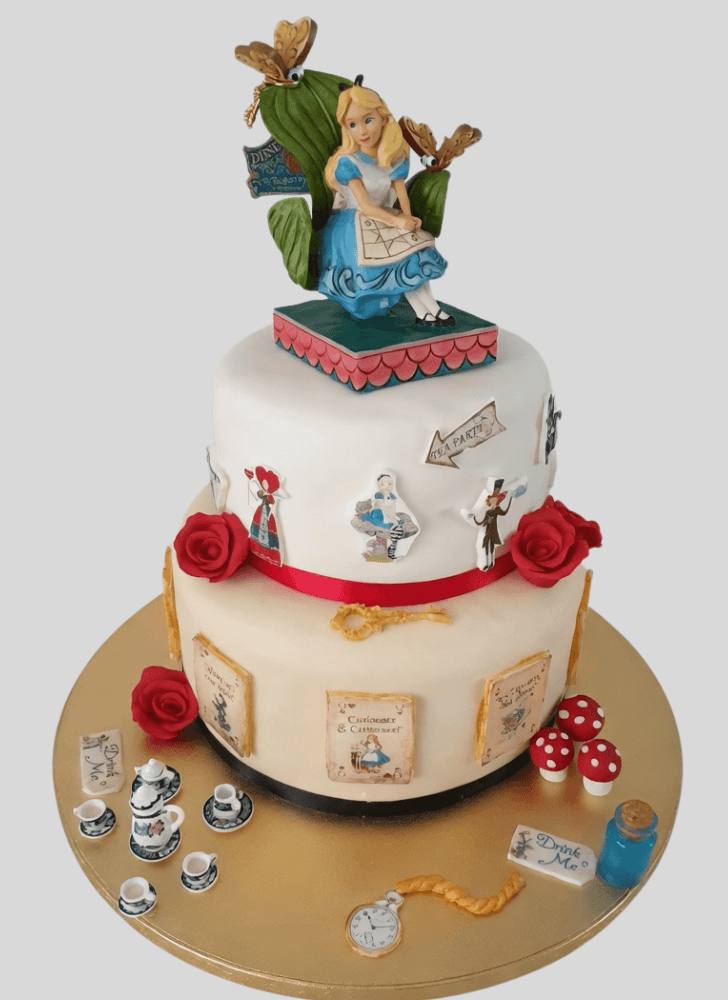 Dazzling Alice in Wonderland Cake