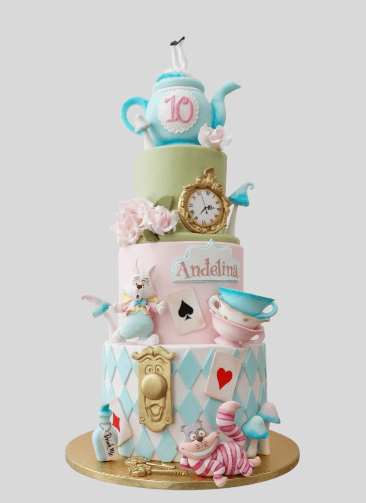 Enthralling Alice in Wonderland Cake
