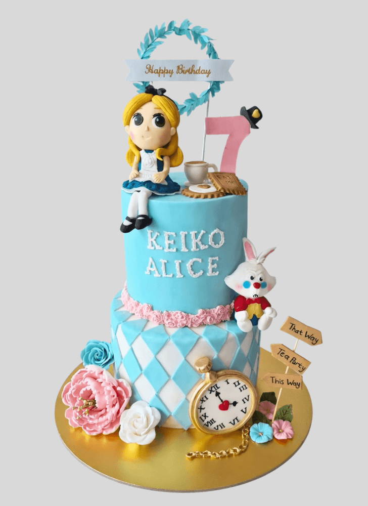 Enticing Alice in Wonderland Cake