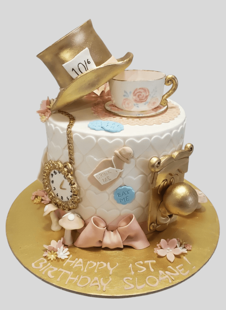 Graceful Alice in Wonderland Cake