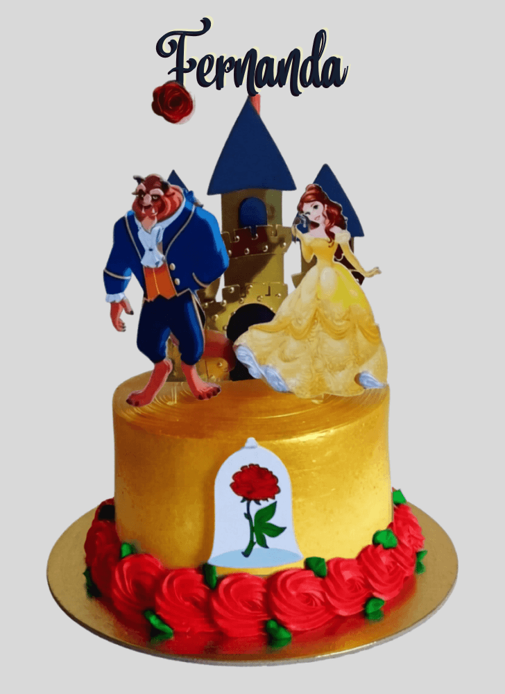 Appealing Beauty and the Beast Cake