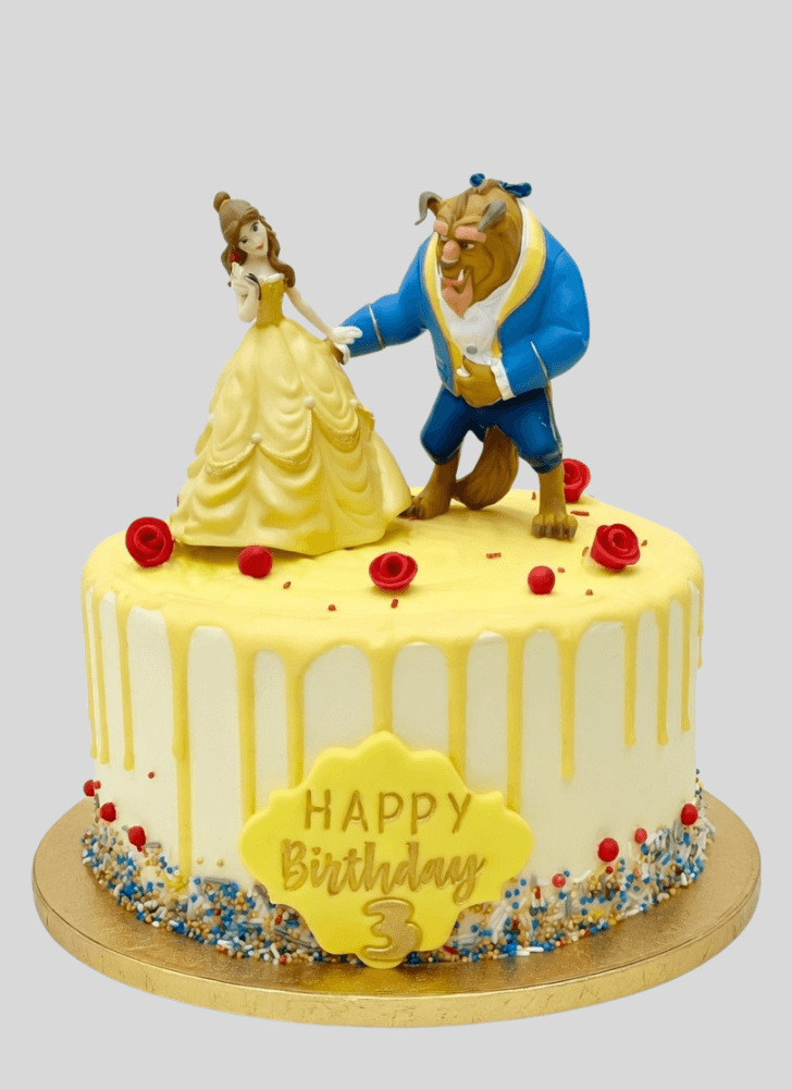Classy Beauty and the Beast Cake