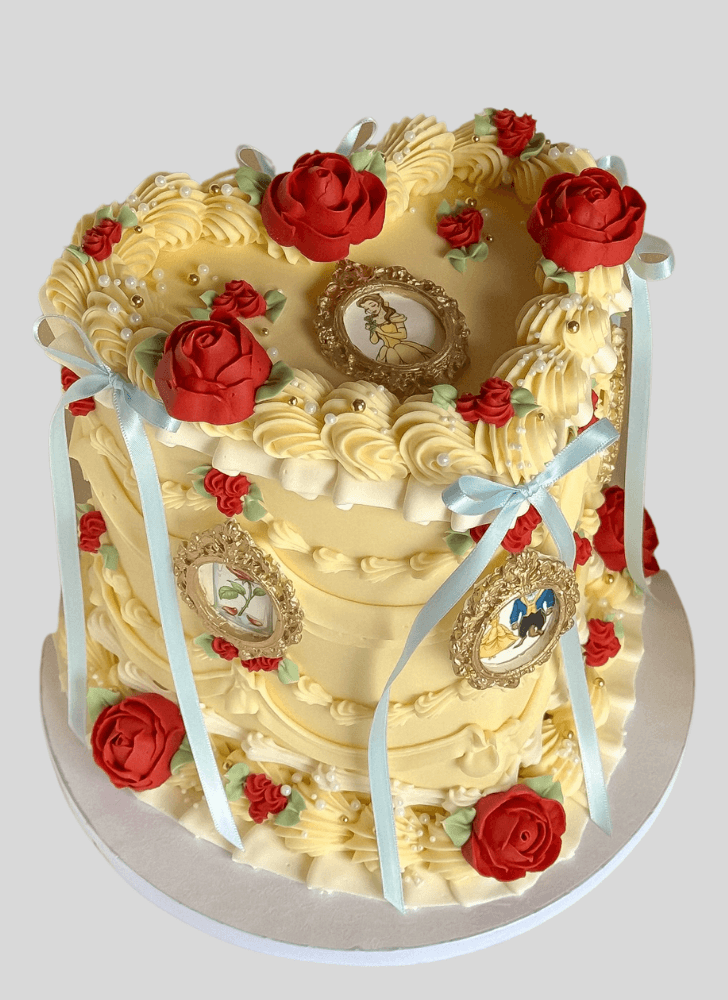Delicate Beauty and the Beast Cake