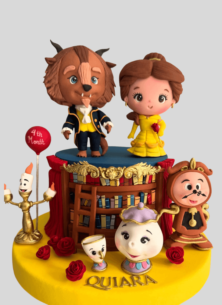 Elegant Beauty and the Beast Cake