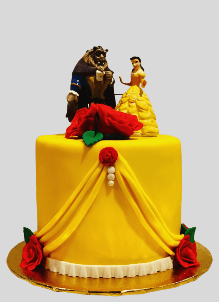 Graceful Beauty and the Beast Cake