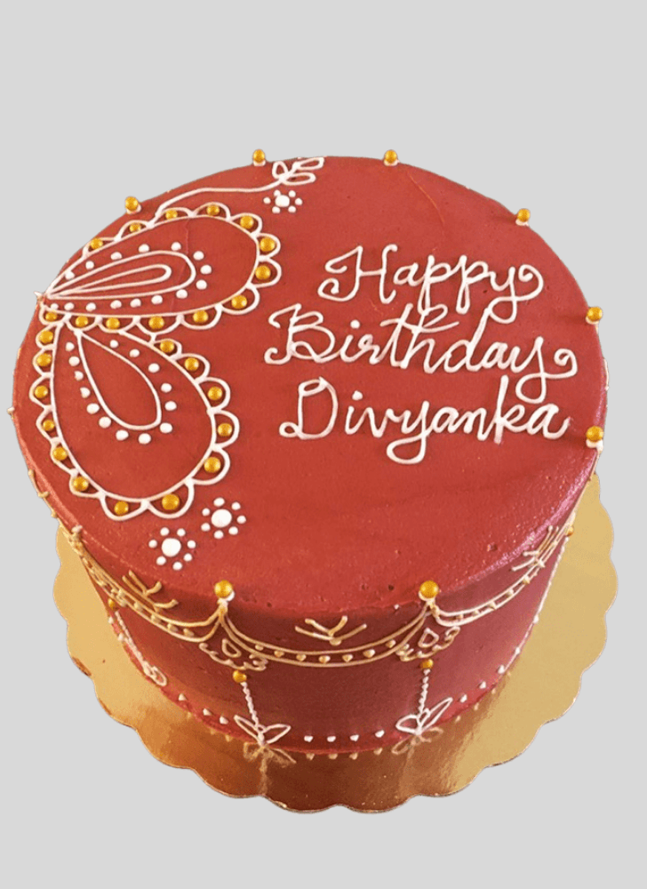 Lovely Henna Cake Design