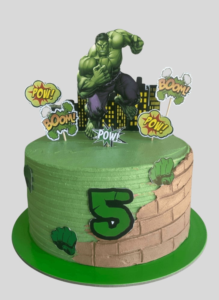 Fascinating Hulk Cake