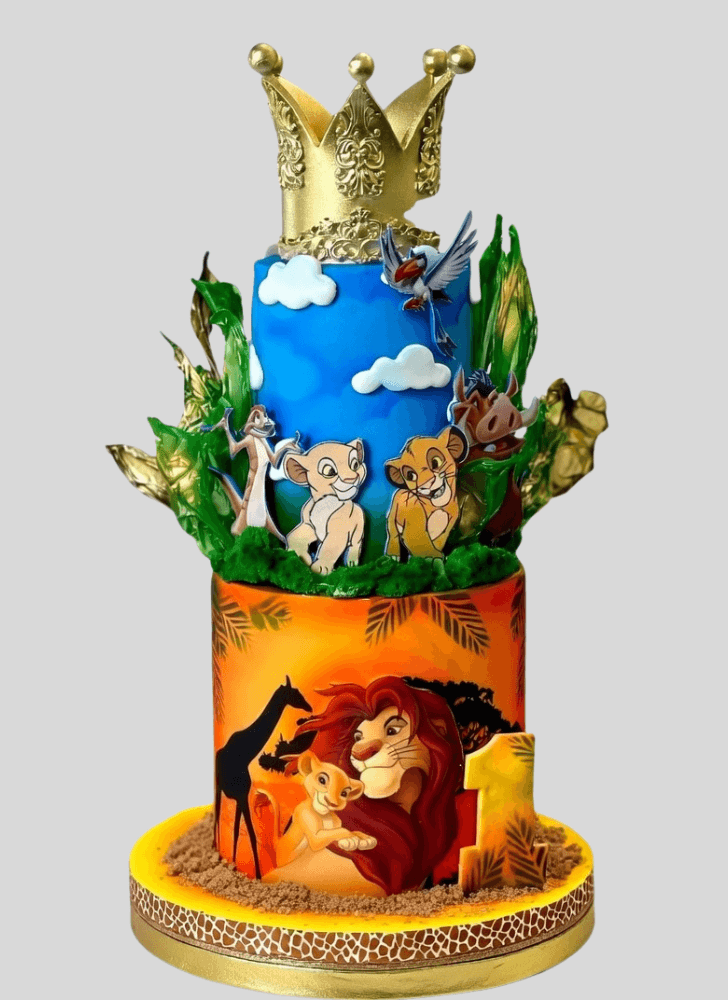 Elegant Lion King Cake