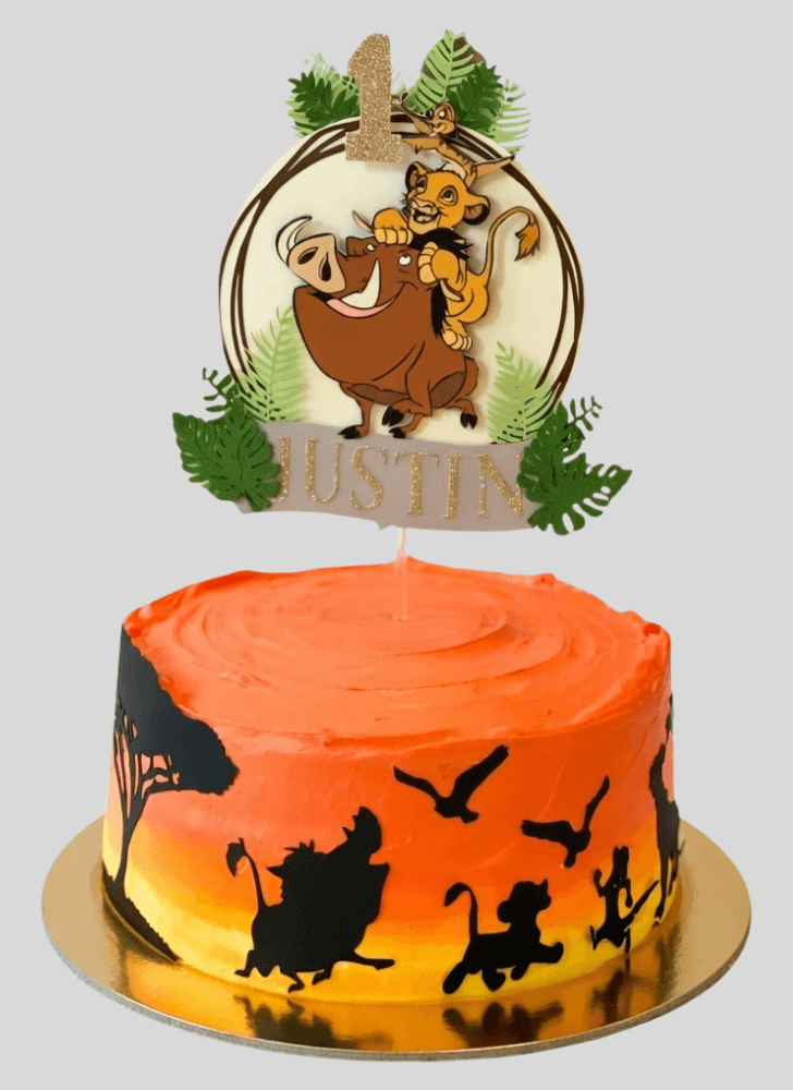 Pleasing Lion King Cake