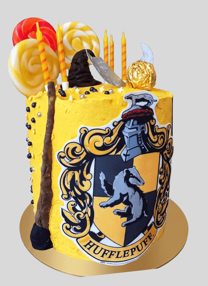Elegant Hufflepuff Cake