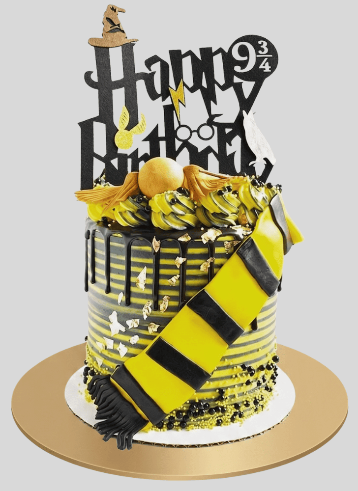 Enthralling Hufflepuff Cake
