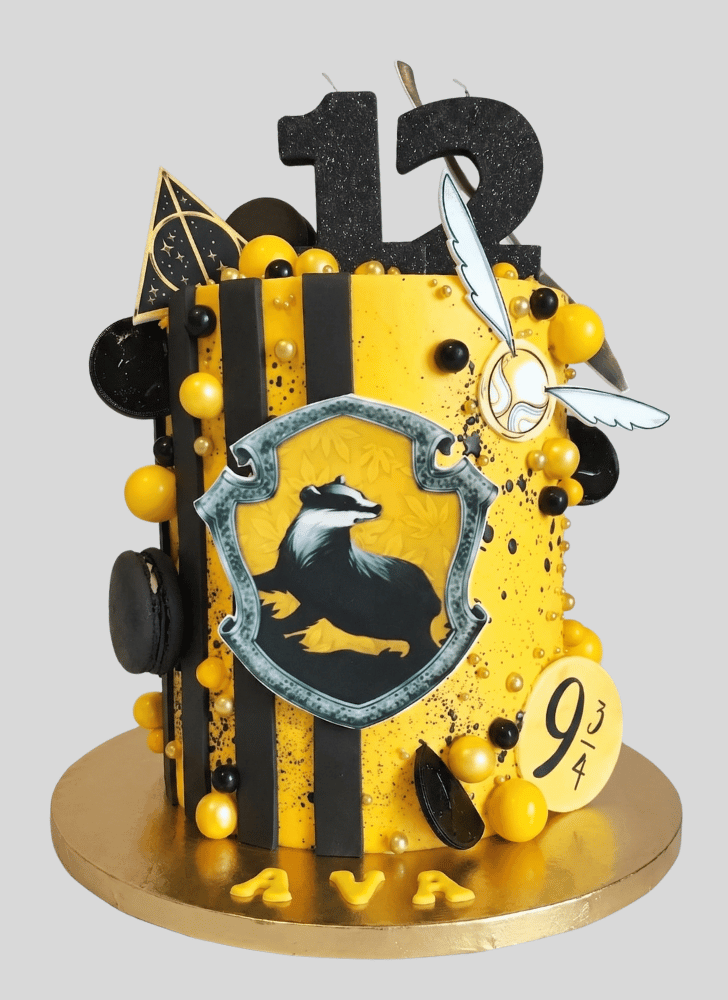 Graceful Hufflepuff Cake