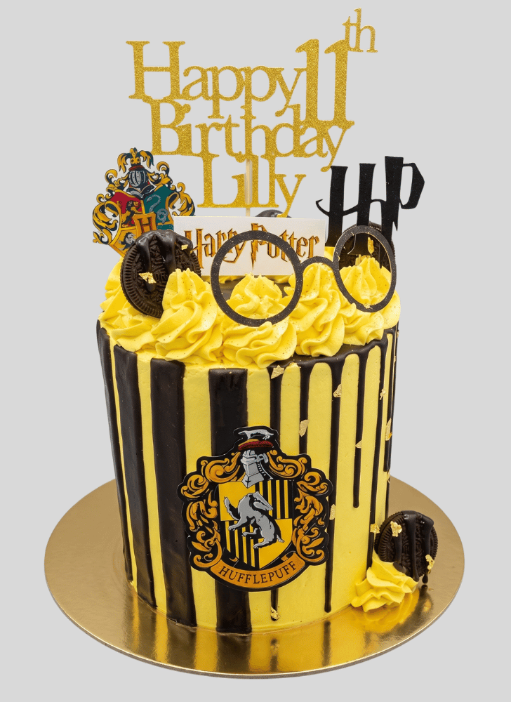 Shapely Hufflepuff Cake