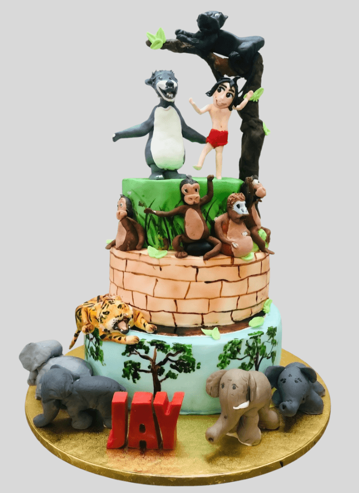 Elegant Jungle Book Cake