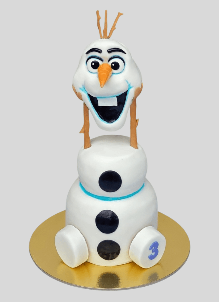 Admirable Olaf Cake Design