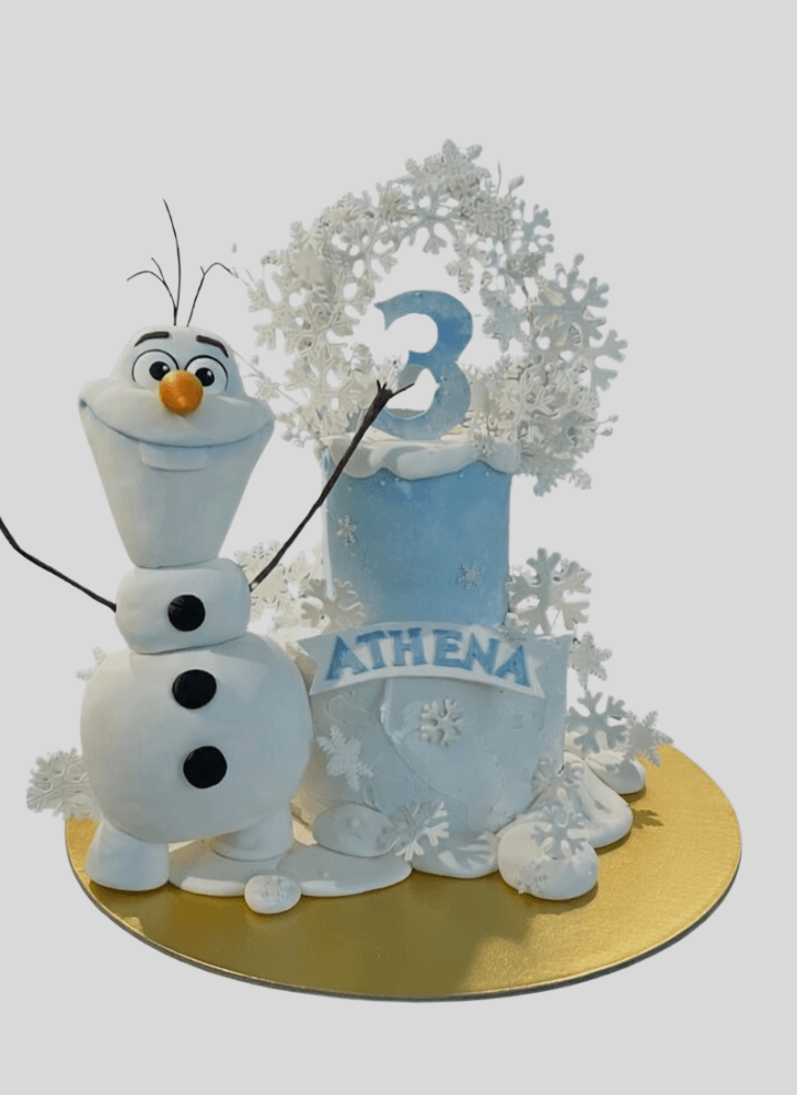 Beauteous Olaf Cake
