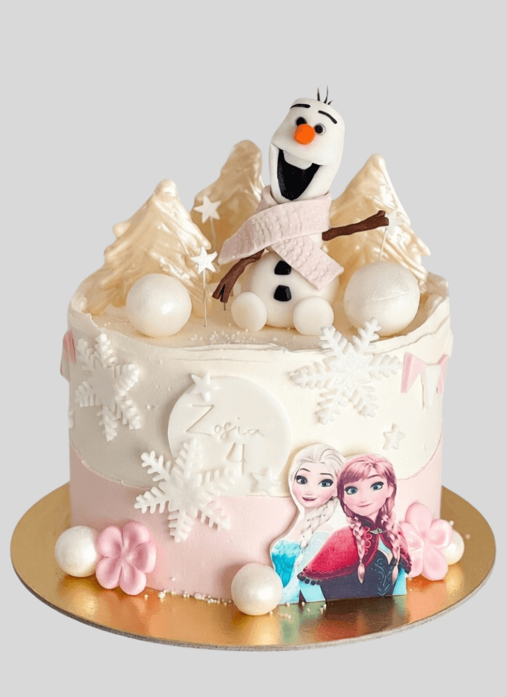 Elegant Olaf Cake