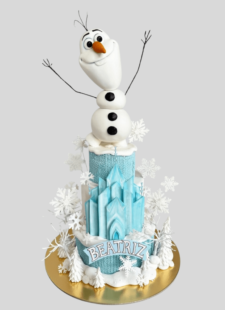 Enticing Olaf Cake