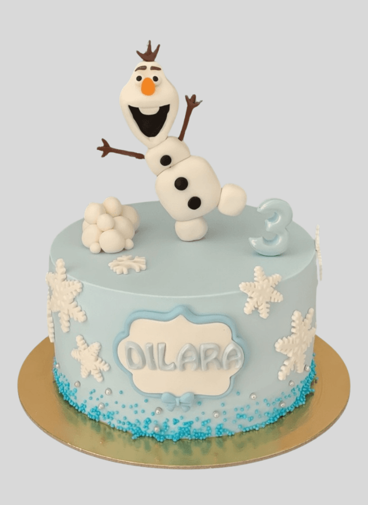 Graceful Olaf Cake