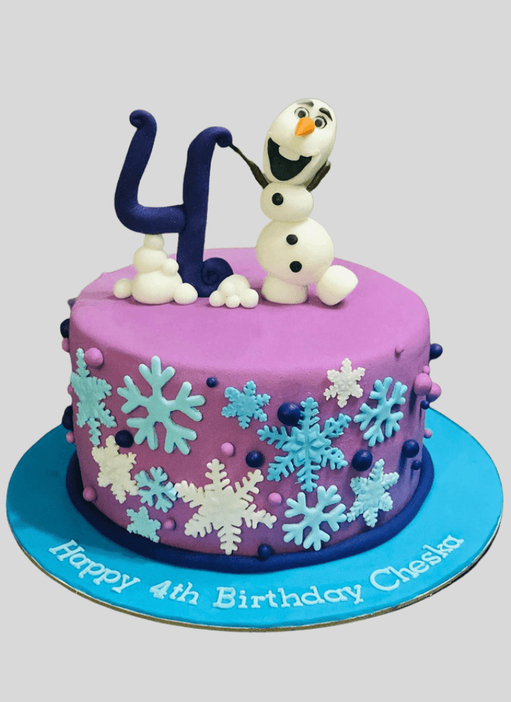 Lovely Olaf Cake Design