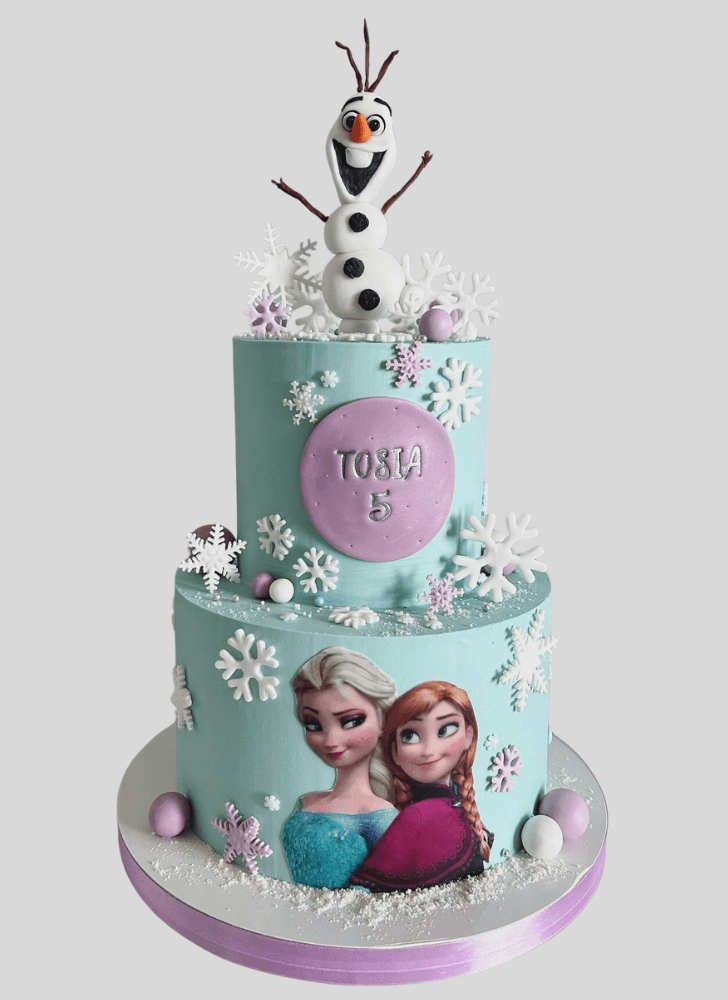 Pleasing Olaf Cake