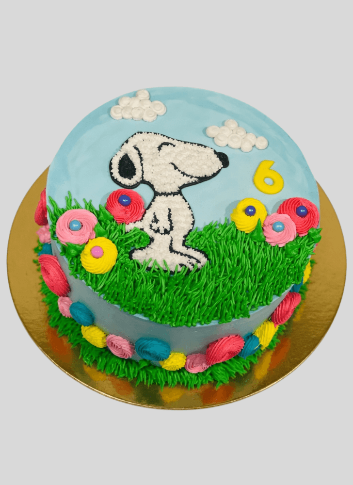 Fetching The Peanuts Movie Cake