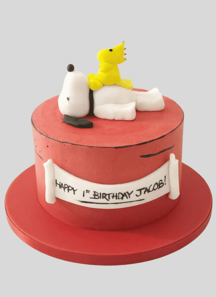Wonderful Snoopy Cake Design
