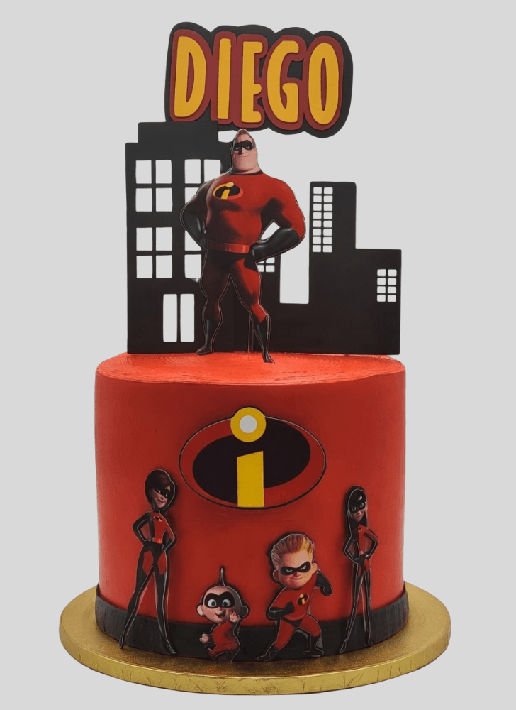 Wonderful The Incredibles Cake Design
