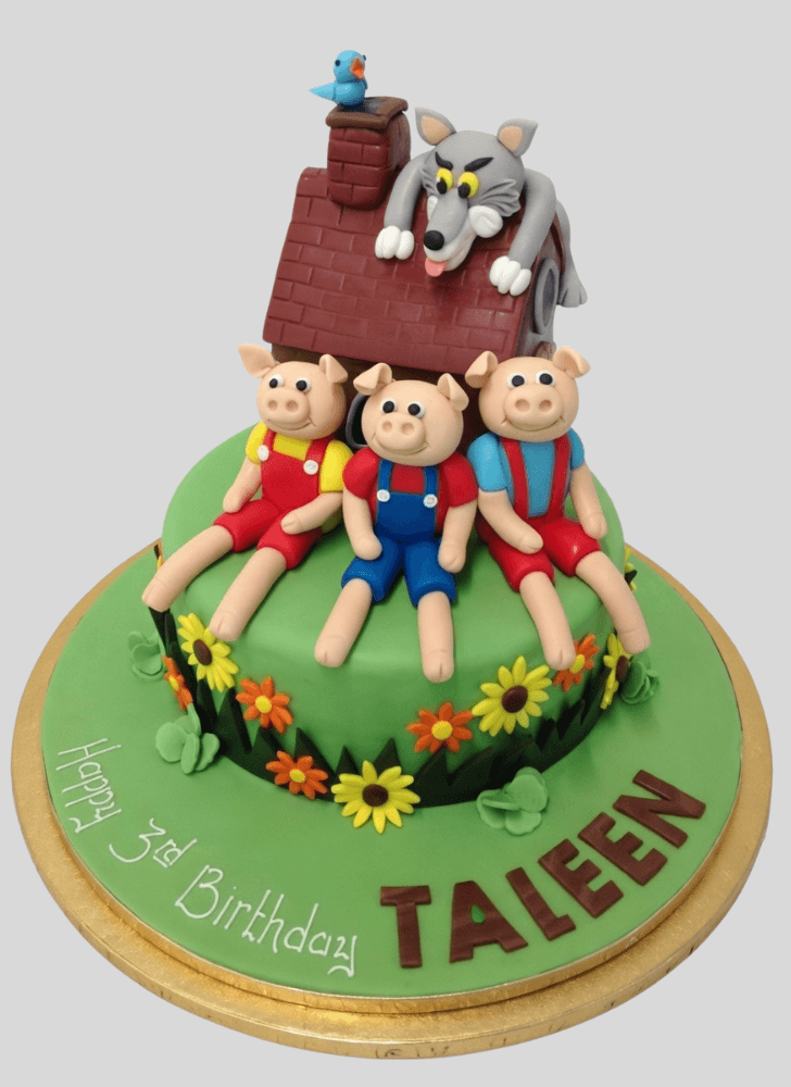 Alluring Three Little Pigs Cake