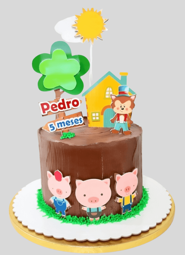 Appealing Three Little Pigs Cake
