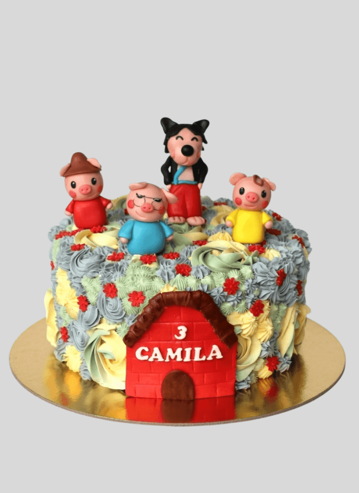 Bewitching Three Little Pigs Cake