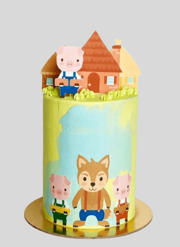 Classy Three Little Pigs Cake