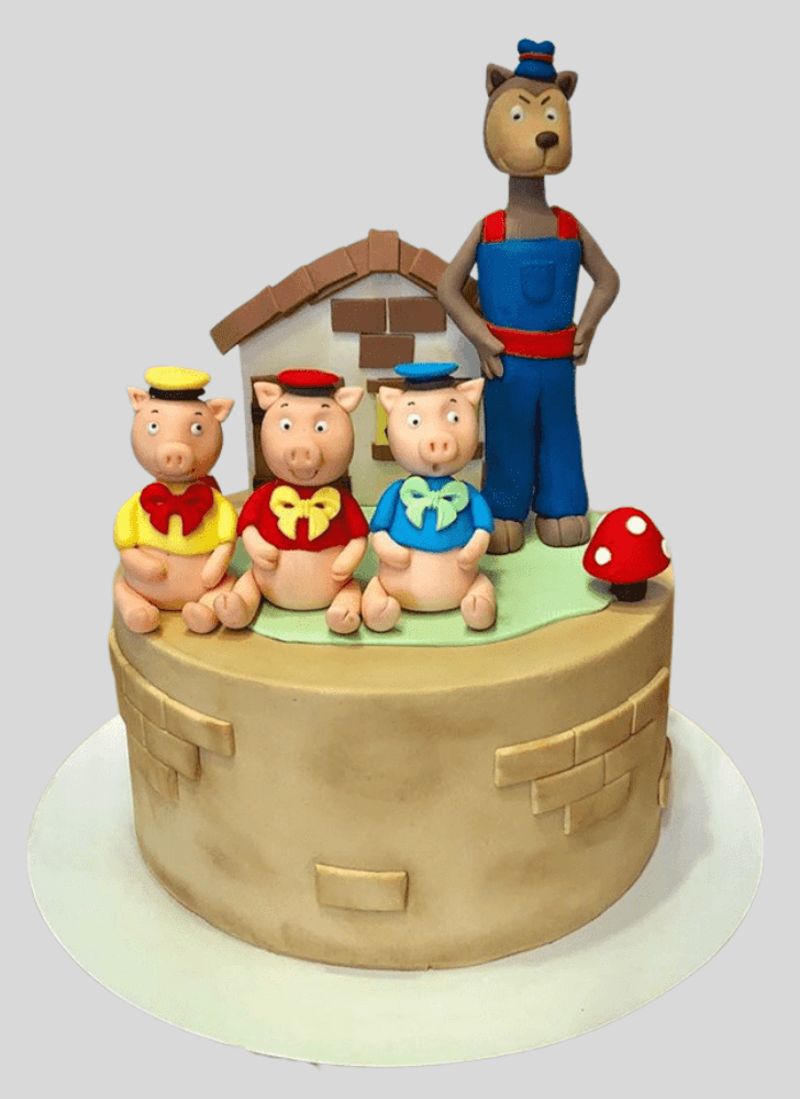 Delightful Three Little Pigs Cake