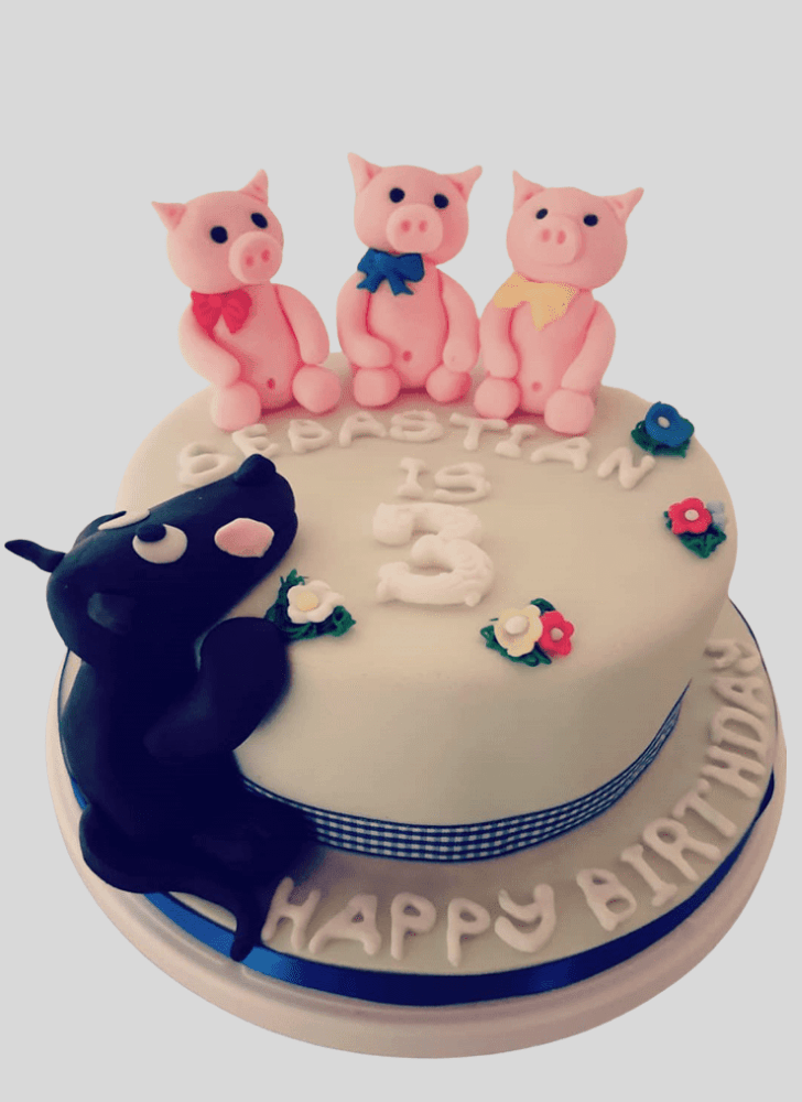 Excellent Three Little Pigs Cake