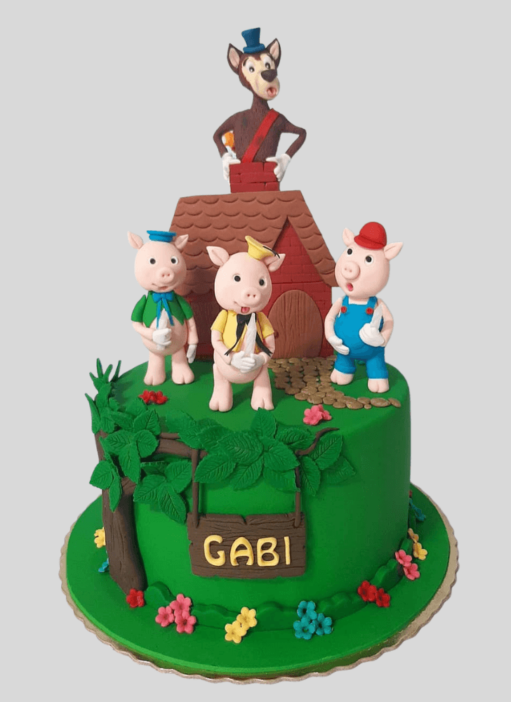 Exquisite Three Little Pigs Cake