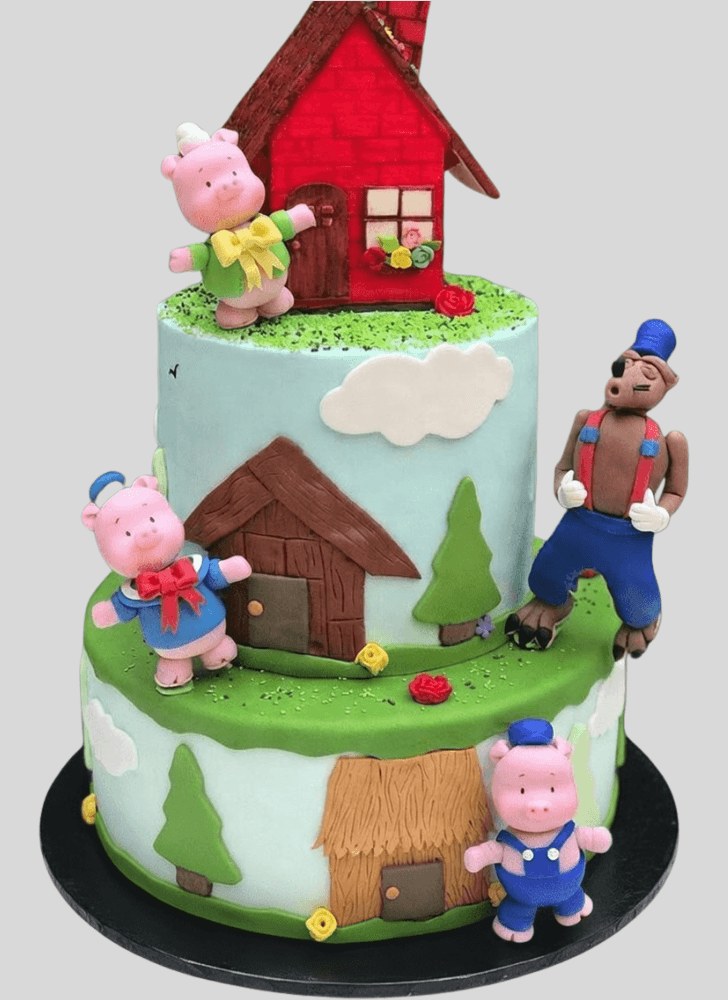 Fetching Three Little Pigs Cake