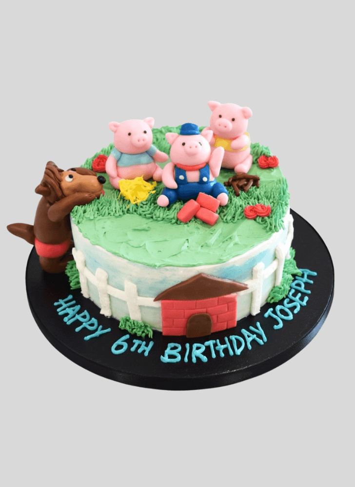 Gorgeous Three Little Pigs Cake