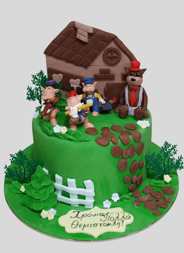 Ideal Three Little Pigs Cake