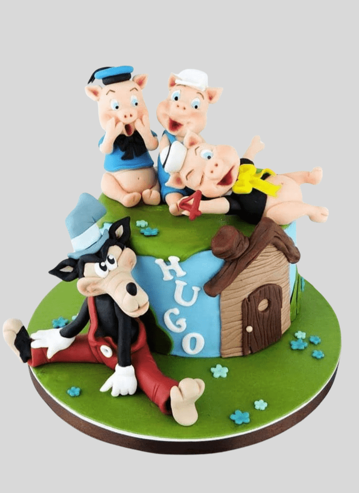 Magnificent Three Little Pigs Cake