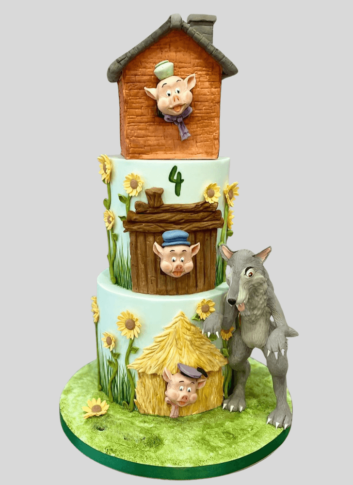 Marvelous Three Little Pigs Cake
