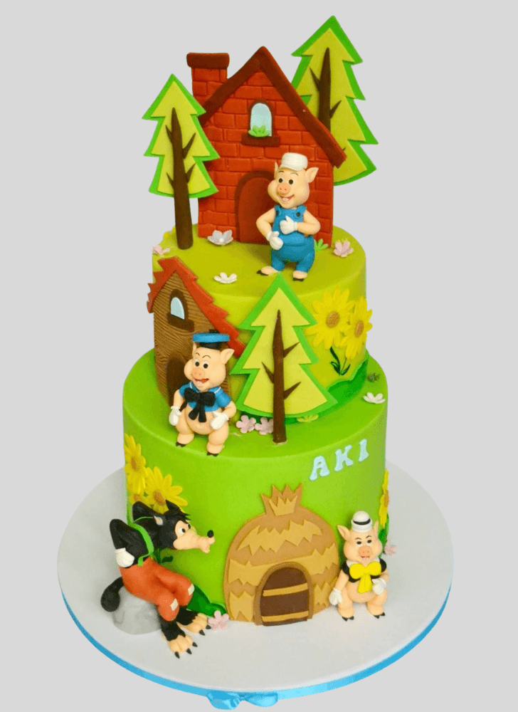 Radiant Three Little Pigs Cake