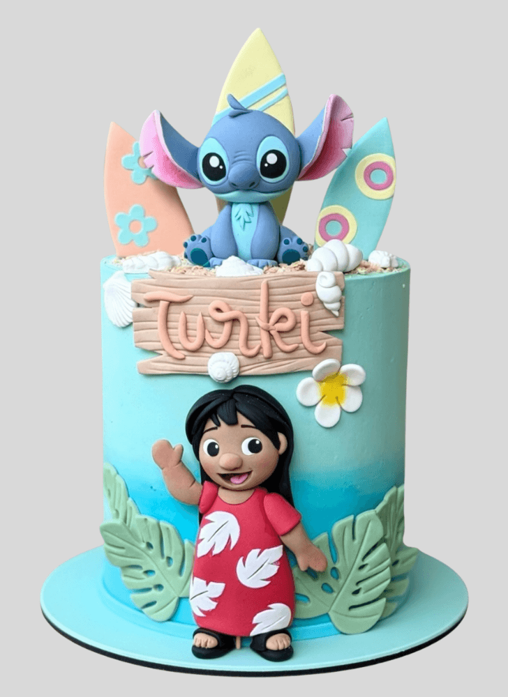 Handsome Lilo and Stitch Cake