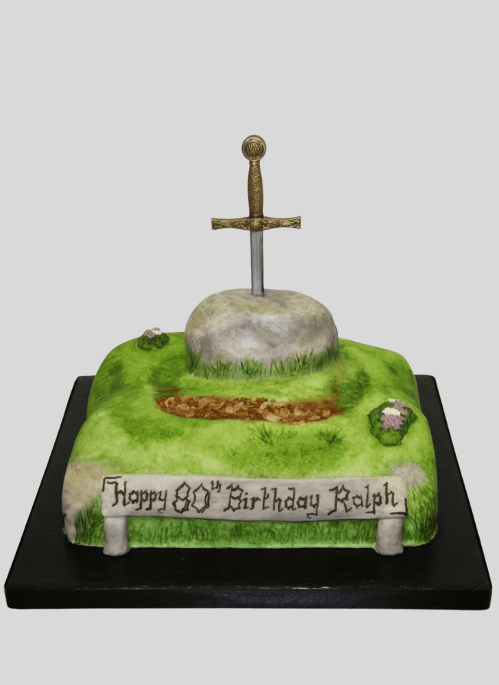 Cute The Sword in the Stone Cake
