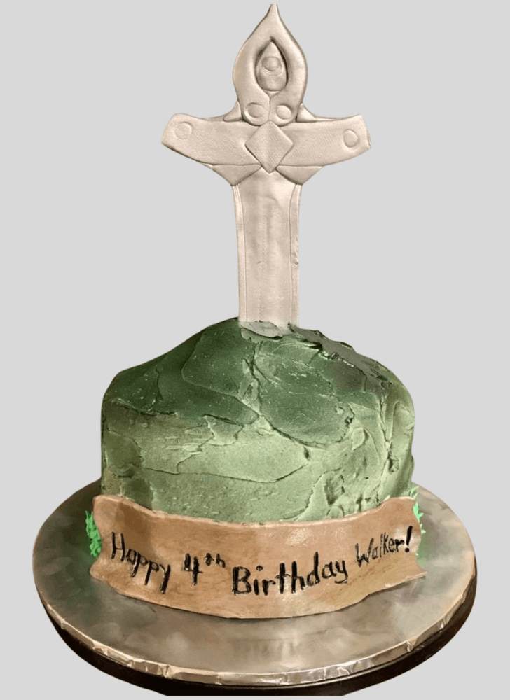 Inviting The Sword in the Stone Cake