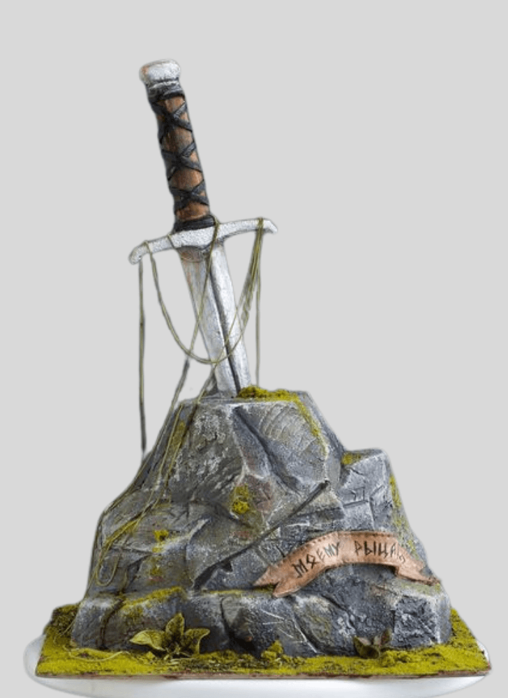 Lovely The Sword in the Stone Cake Design