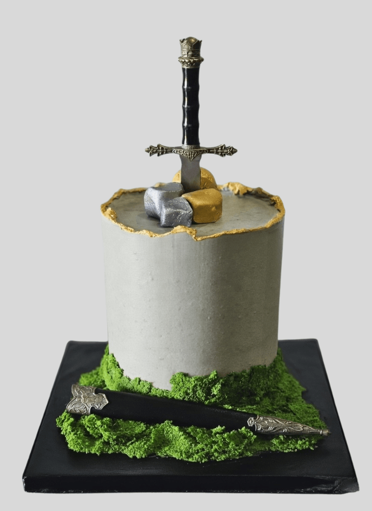 Pretty The Sword in the Stone Cake