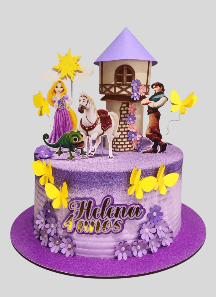 Elegant Tangled Cake